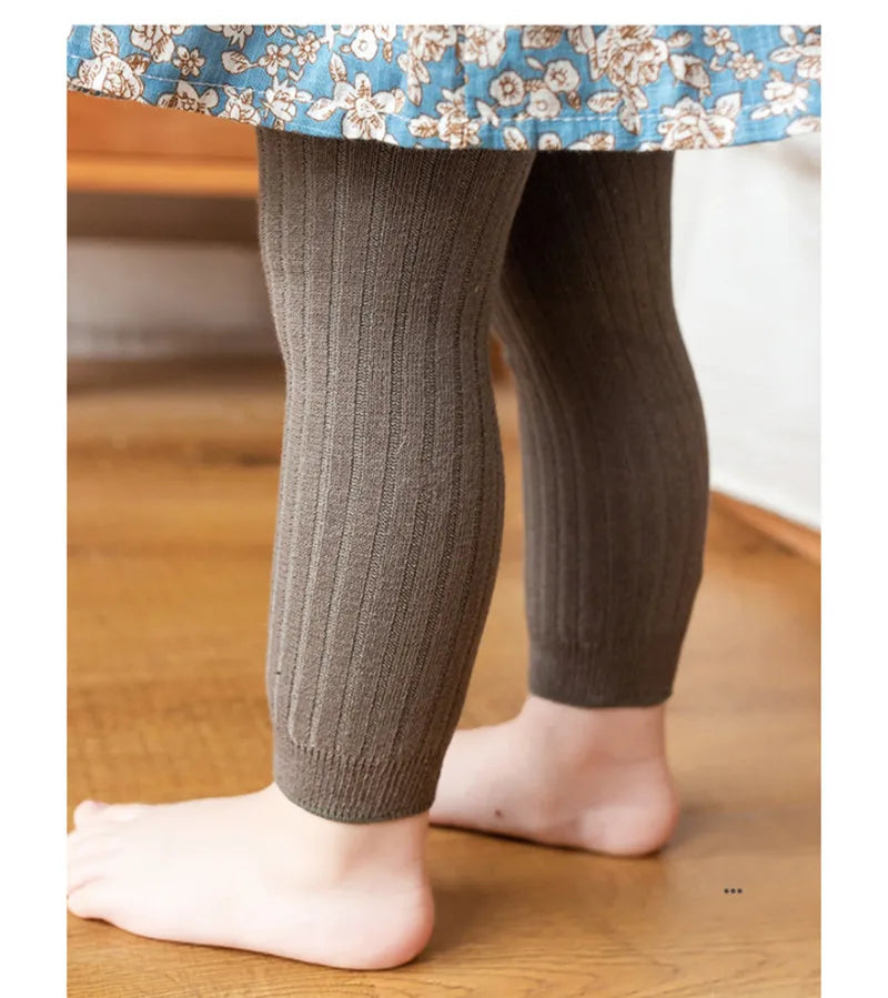 Stretch cotton knit pants for children aged 0-6 years