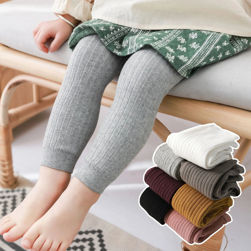 Stretch cotton knit pants for children aged 0-6 years