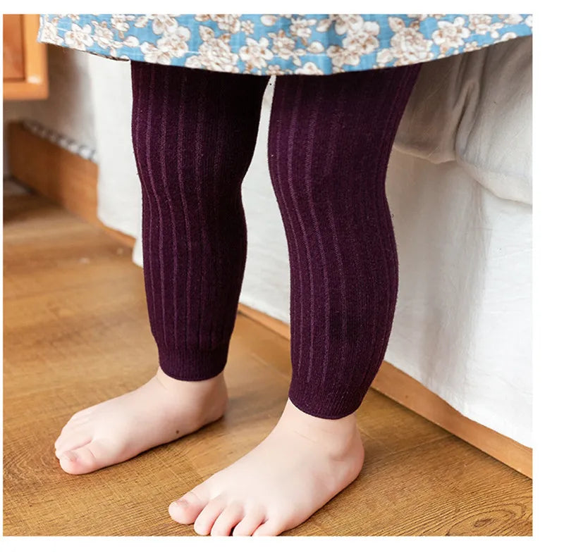 Stretch cotton knit pants for children aged 0-6 years