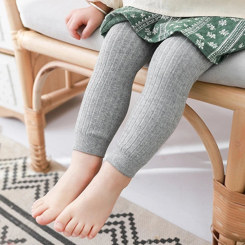 Stretch cotton knit pants for children aged 0-6 years