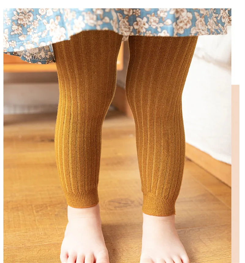 Stretch cotton knit pants for children aged 0-6 years