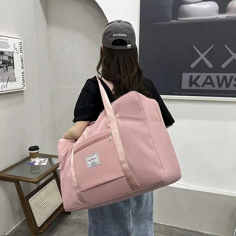 Bolso versátil, para viaje o gimnasio Pequeño, Mediano o Grande. Colores: Rosa/Azul/Gris