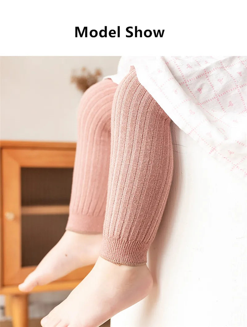 Stretch cotton knit pants for children aged 0-6 years