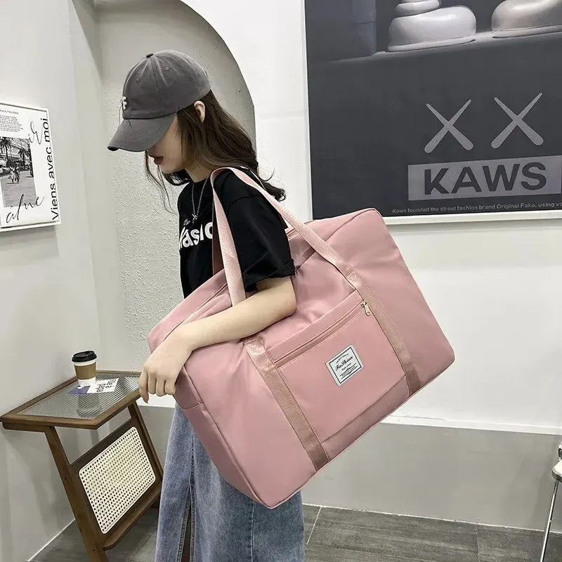 Bolso versátil, para viaje o gimnasio Pequeño, Mediano o Grande. Colores: Rosa/Azul/Gris