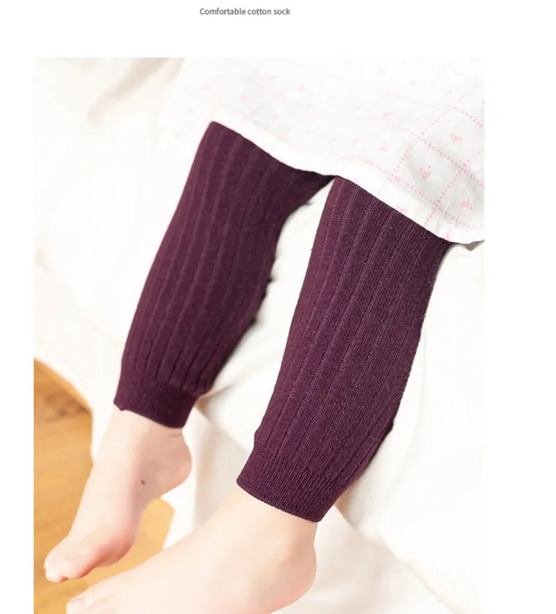 Stretch cotton knit pants for children aged 0-6 years