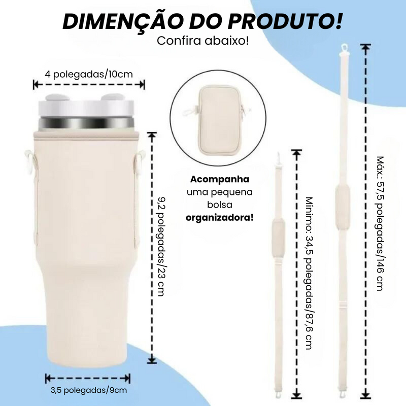 Bag para copo Stanley - Proteção e praticidade para sua hidratação diária!